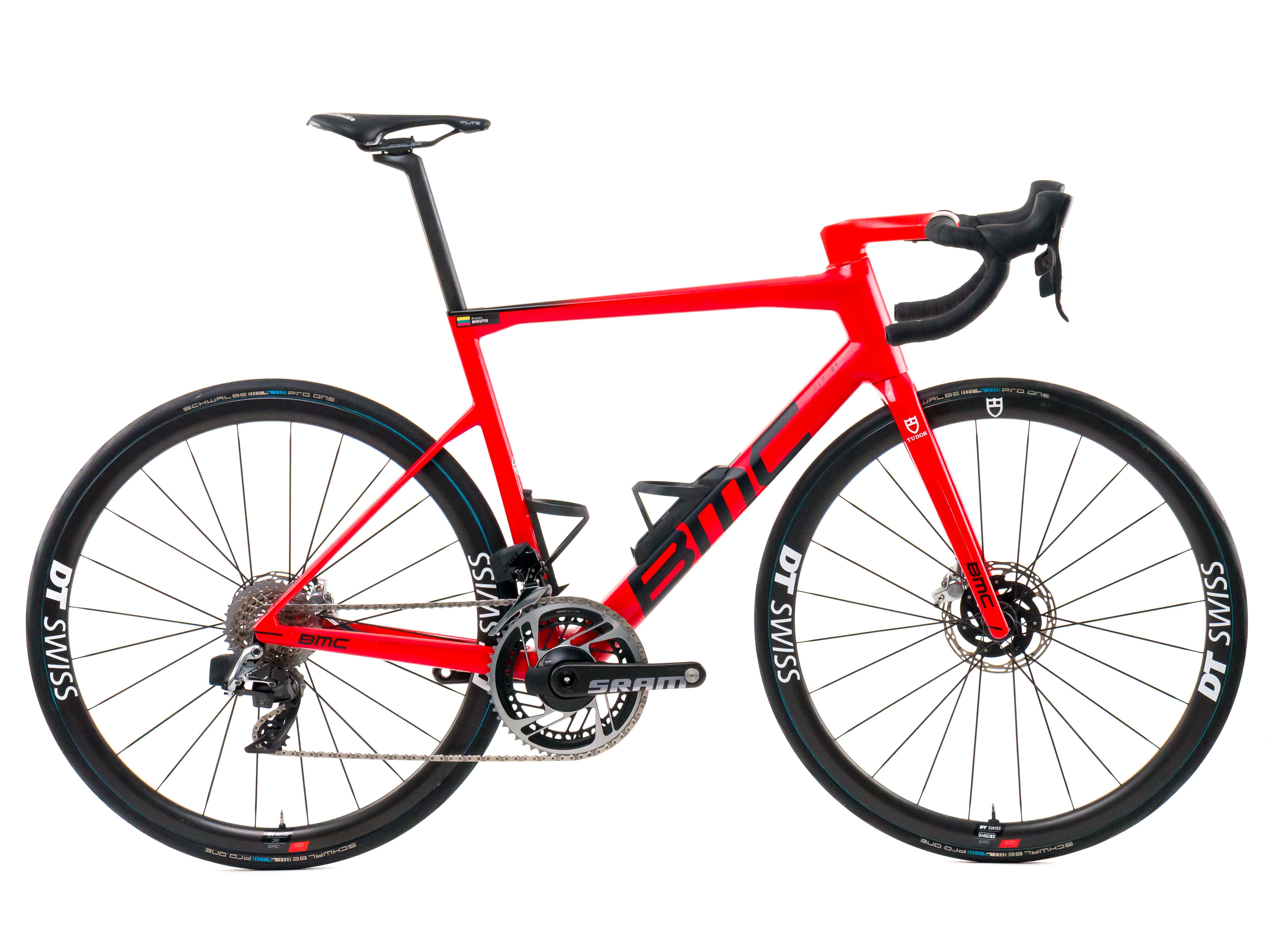 bmc rennrad rot BMC Teammachine SLR01 Tudor Pro Cycling A. Mikutis 2 | Sram Red eTap AXS 2x12sp