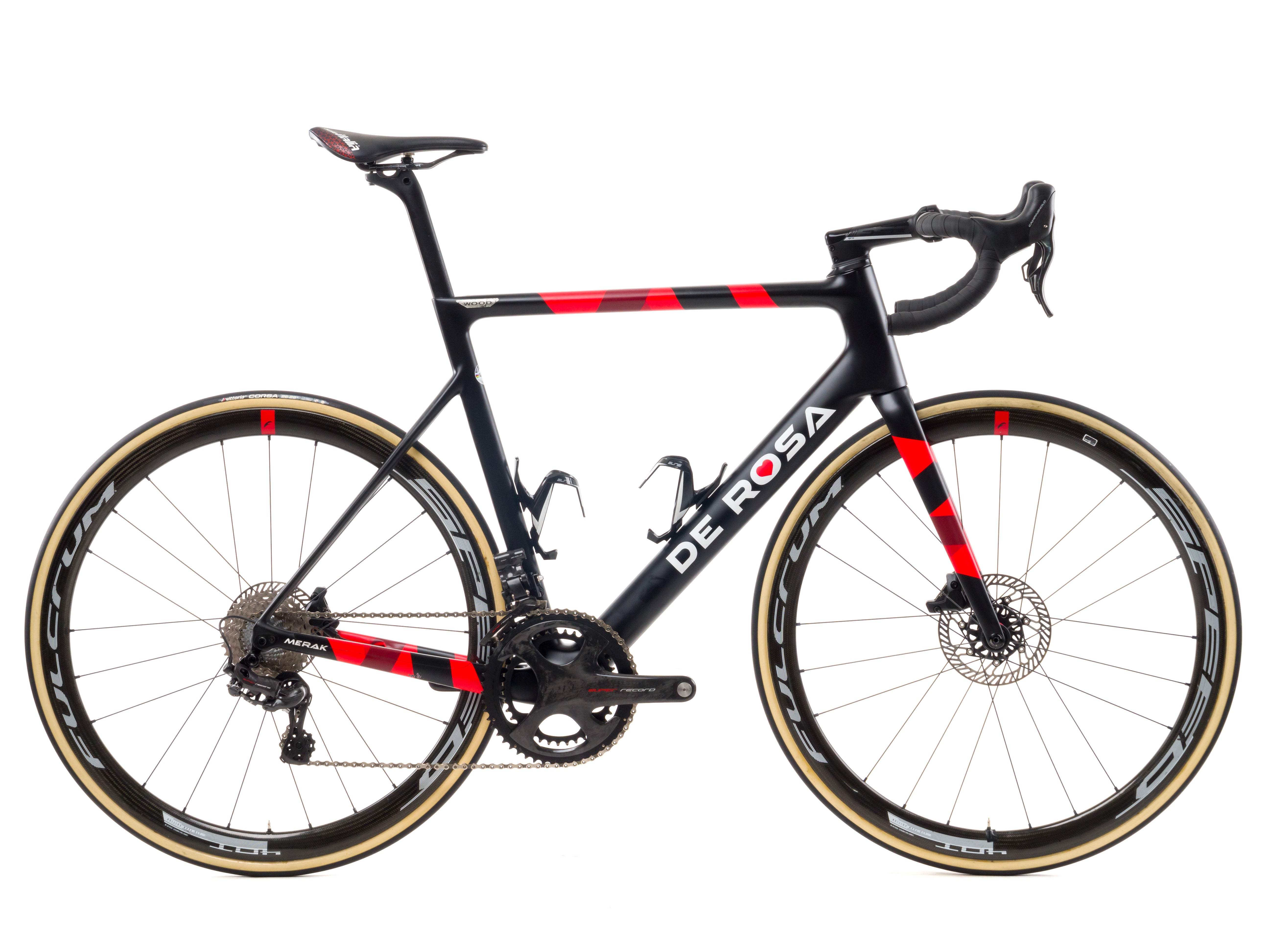 De Rosa Merak 2022 Team Cofidis Wood taglia 56 Campagnolo Super Record EPS 2x12sp