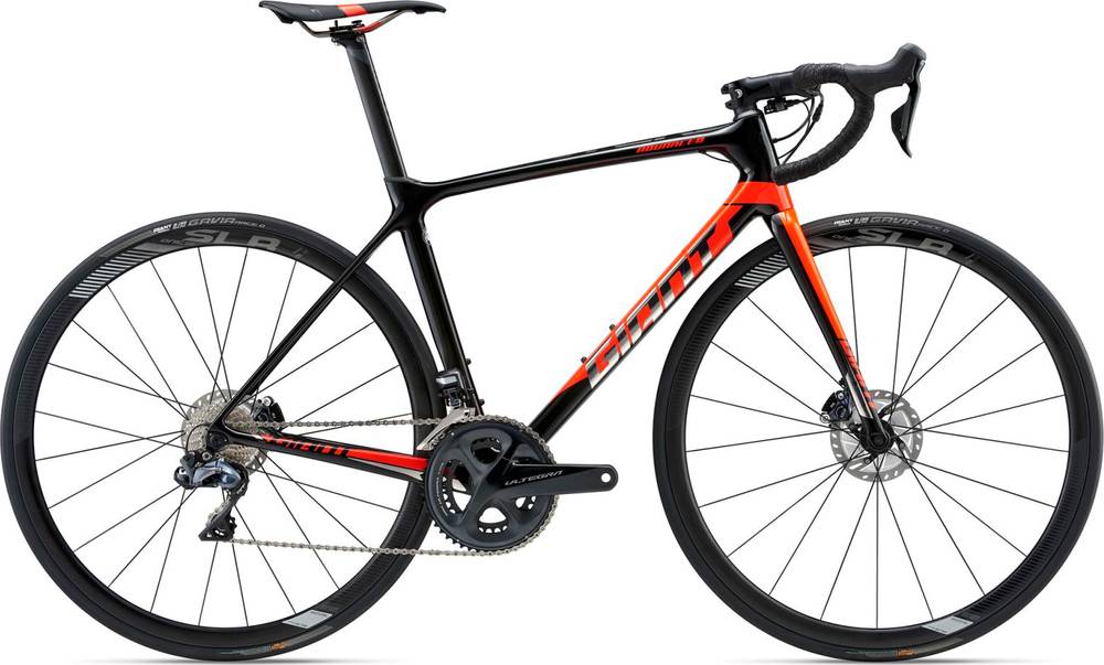 Giant TCR Advanced Pro 0 Disc 2018 - Shimano Ultegra DI2 - Giant SLR 1 DBL Disc WheelSystem; 30mm deep, 23mm wide, Tubeless, Full composite