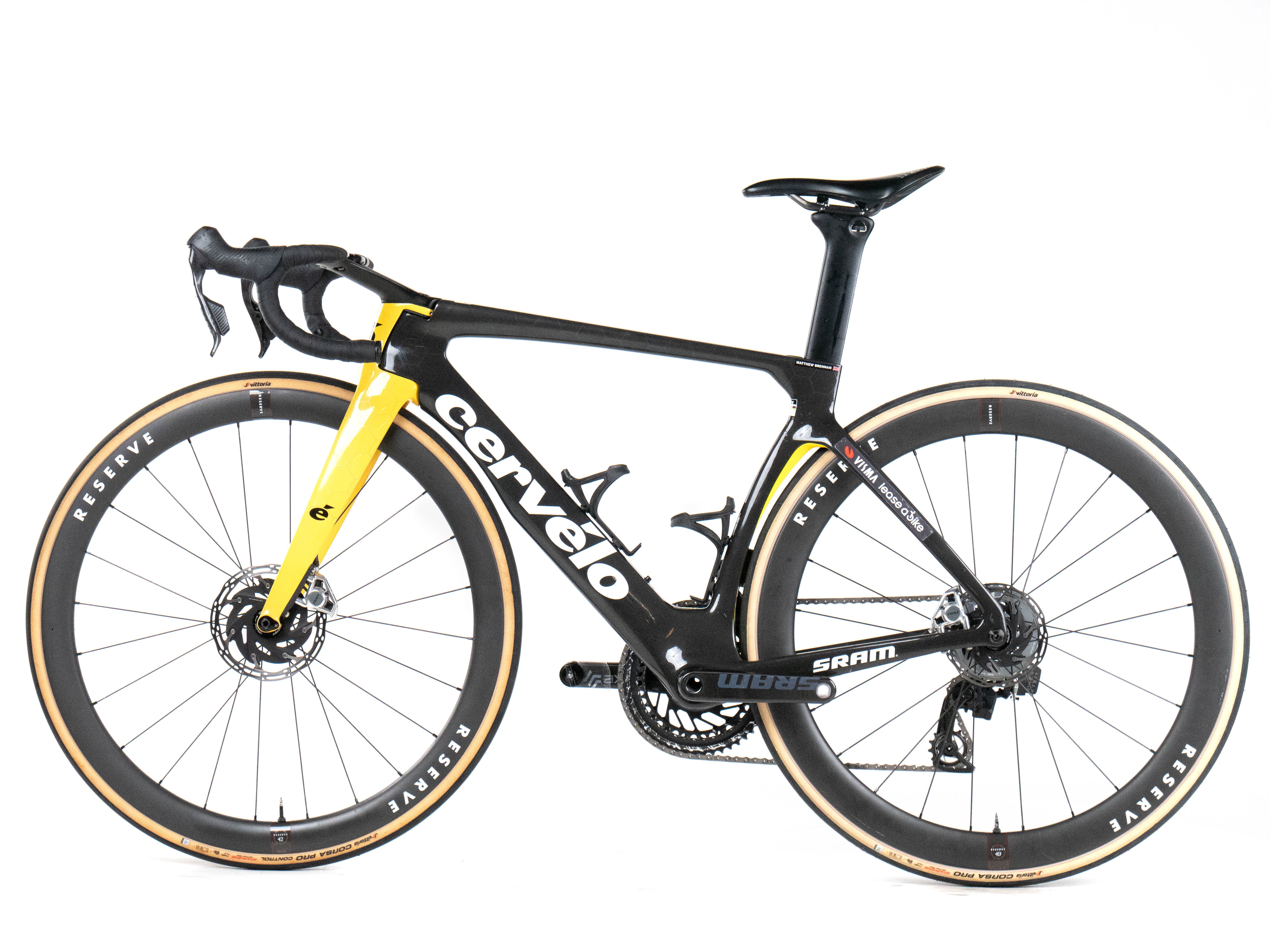 Cervélo S5 2024 Team Visma Lease a Bike Matthew Brennan size 51 Sram Red eTap AXS 2x12sp