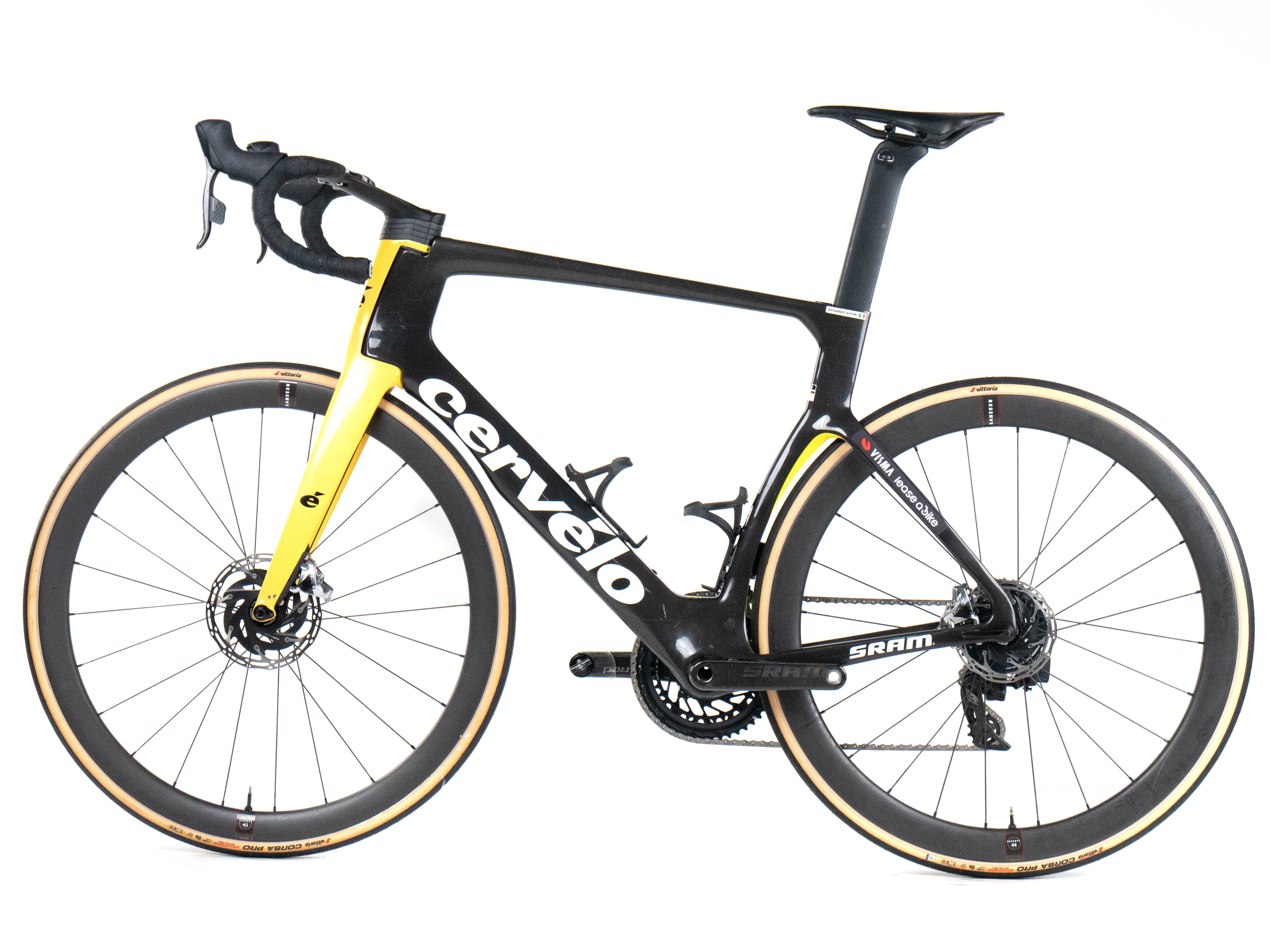 Cervélo S5 2024 Team Visma Lease a Bike Edoardo Affini size 58 Sram Red eTap AXS 2x12sp