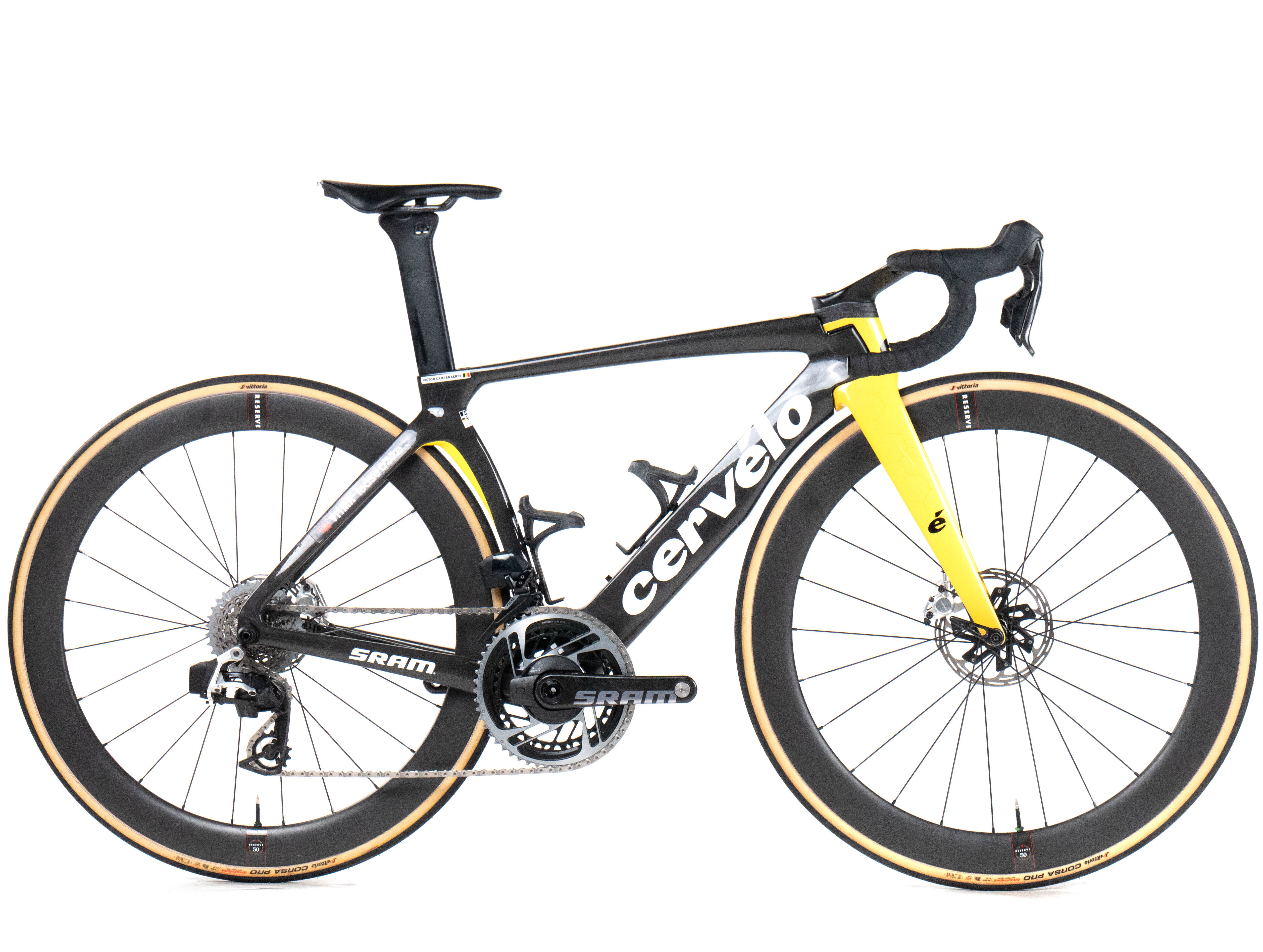 Cervélo S5 2024 Team Visma Lease a Bike Victor Campenaerts size 48 Sram Red eTap AXS 2x12sp