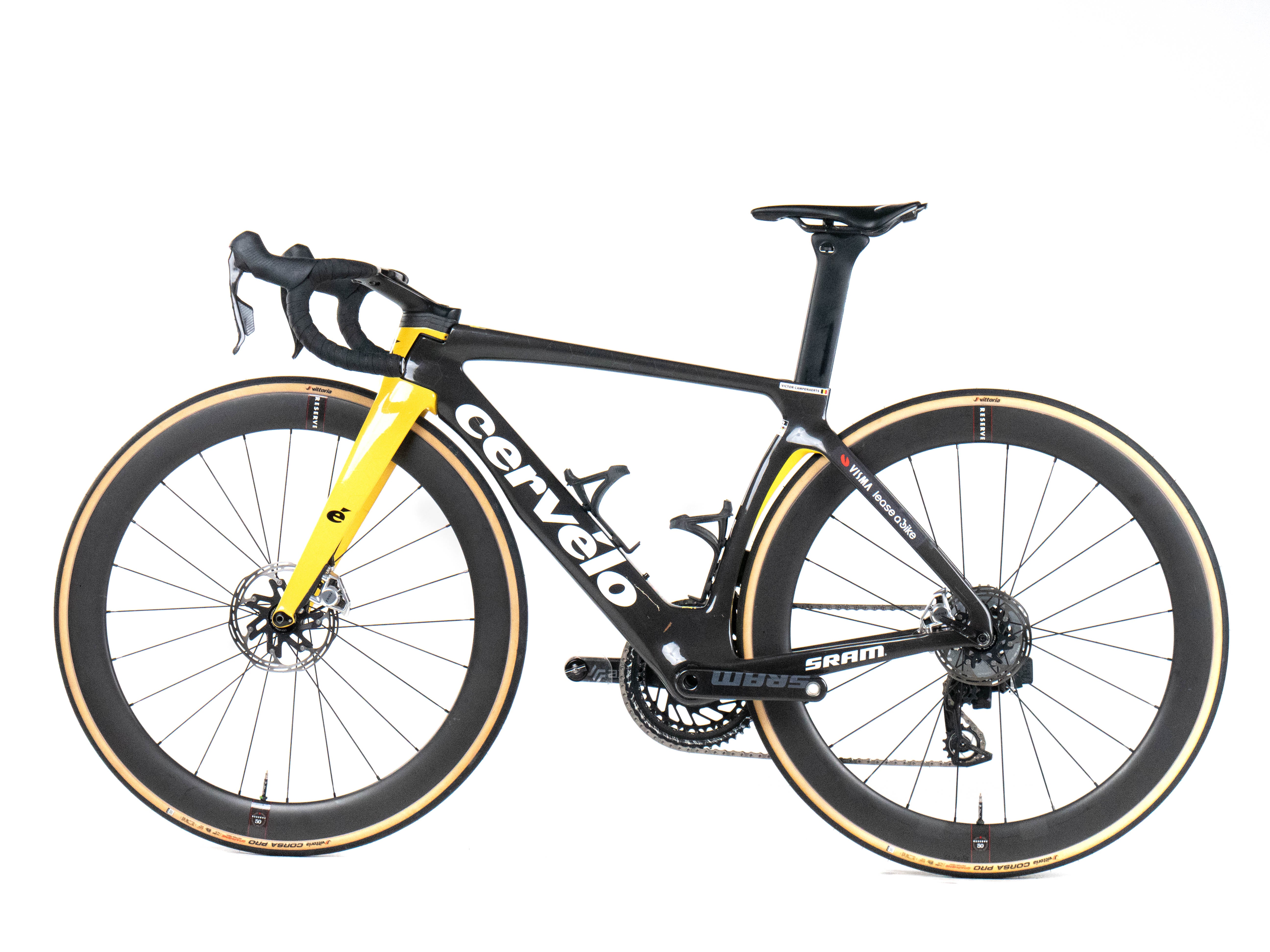 Cervélo S5 2024 Team Visma Lease a Bike Victor Campenaerts size 48 Sram Red eTap AXS 2x12sp